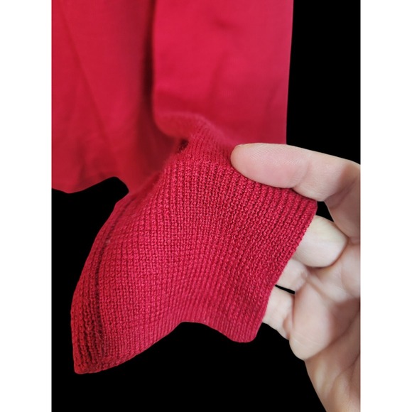 Linea Uomo Sweater Long Sleeved L 45 % Wool Mens 1/4 Zip - Picture 6 of 10